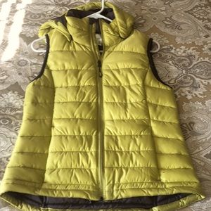 Lemon/light green puffer vest size S